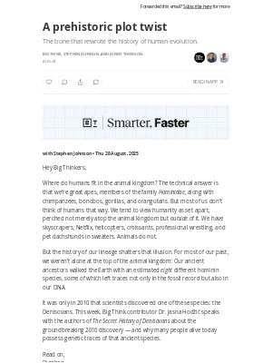 Big Think - A prehistoric plot twist