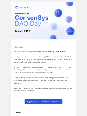 ConsenSys - [Webinar Invitation] ConsenSys DAO Day - March 2023