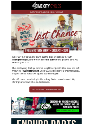 Dime City Cycles - Final Hours 🕛 Labor Day Deals End Tonight