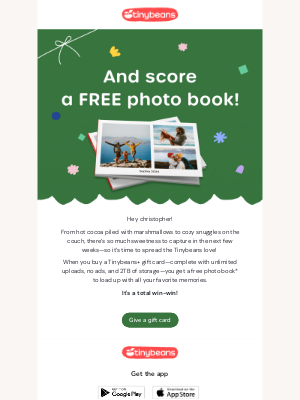 Tinybeans - Score a Free Photo Book with Every Tinybeans+ Gift Card 🫶