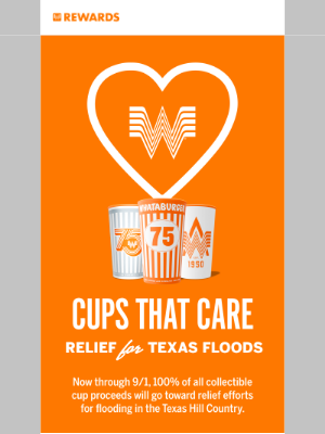 Whataburger - More help for Texas flood relief 🧡