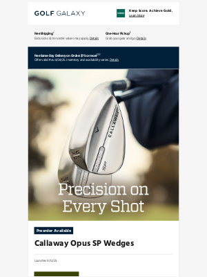 Golf Galaxy - Preorder available ➡️ Callaway Opus SP wedges