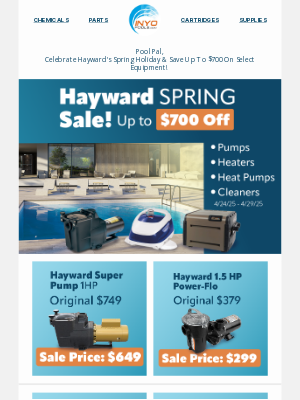 Inyopools - 🗣️ Hayward's Spring Holiday Sale Starts Now!