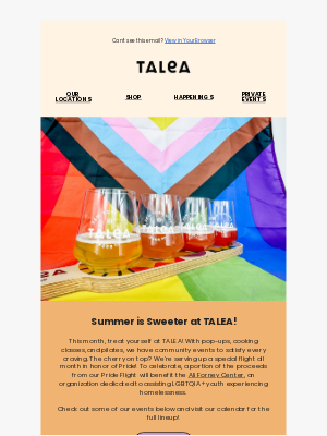 Talea Beer Co. - Treat yourself to pastries, pop-ups and pilates!