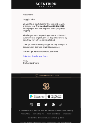 Scentbird - We want to celebrate together, Scentbird