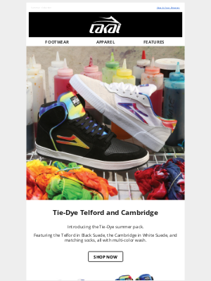 Lakai Footwear - The Tie-Dye Pack