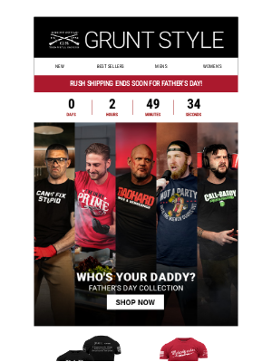Grunt Style LLC - ⏰ Final Hours To Rush Ship Father's Day Gifts!
