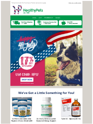 HealthyPets - 🎆The 4th's Coming a Little Early!