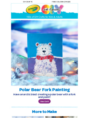 Crayola - 🐻‍❄️Paint a Polar Bear with Forks!