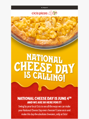 Cici's Pizza - Celebrate National Cheese Day at Cicis!