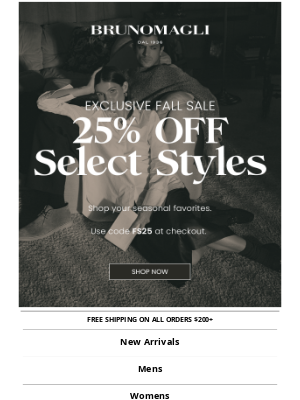 Bruno Magli - Fall Sale: 25% OFF SELECT STYLES