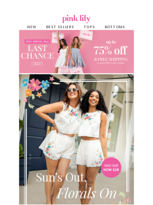 The Pink Lily Boutique - Sun's Out, Florals On 🌸
