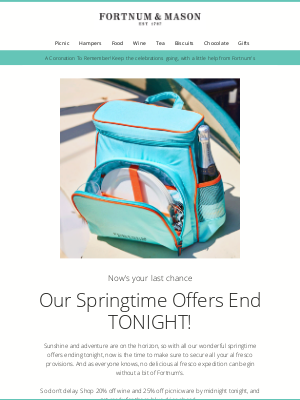 Fortnum & Mason (UK) - Our Springtime Offers End TONIGHT!