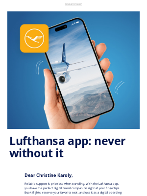 Lufthansa - Lufthansa app – everything you need at your fingertips