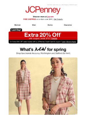 JCPenney - NEW Spring Arrivals • Up to 30% Off