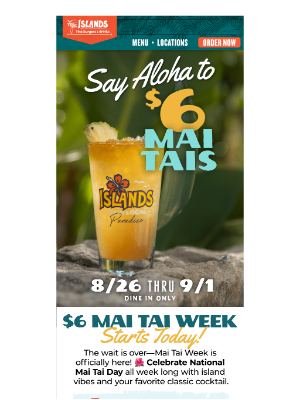 $6 Mai Tais Have Landed 🌺