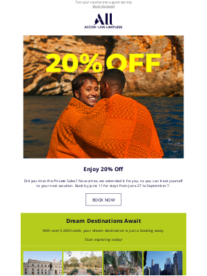 Fairmont Hotels - Donald, another opportunity for 20% off ✨