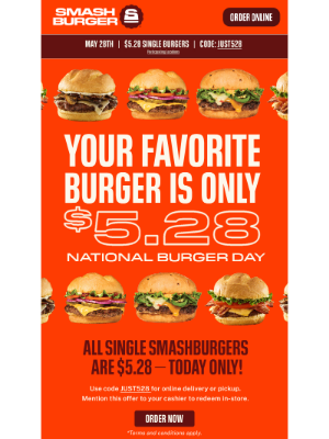 Smashburger - $5.28 Burgers? You in?!? 😍
