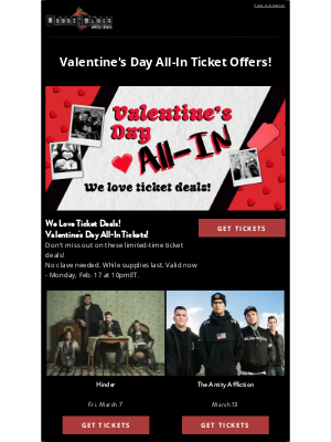 House of Blues Entertainment - House of Blues Myrtle Beach Presents: Valentine's Deals!