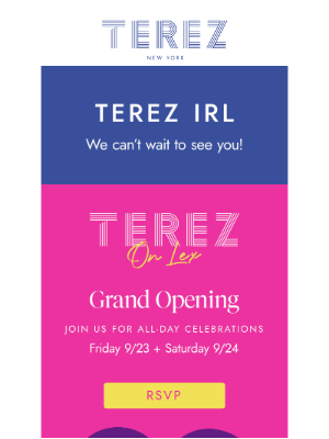 Terez - Our New NYC Flagship Is Opening Next Week 💗