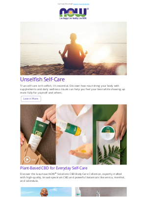 NOW Foods - Unselfish self-care + enter to win a wellness retreat sweepstakes!