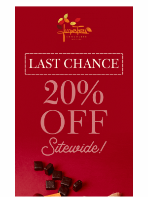 Jacques Torres Chocolate - Final Call for 20% off!