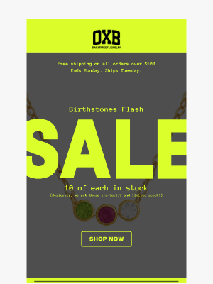 ⚡️Flash Sale (& new drop): Birthstone Necklace! ⚡️