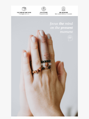 DharmaShop - RESTOCKED! Buddhist Affirmations Mala Rings ✨
