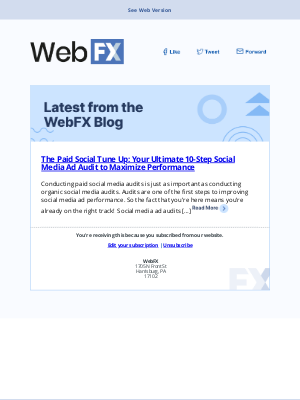 WebpageFX - The Paid Social Tune Up: Your Ultimate 10-Step Social Media Ad Audit to Maximize Performance