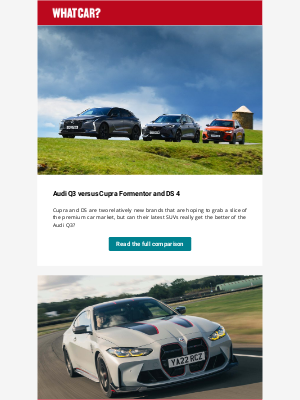 What Car? - Audi Q3 versus Cupra Formentor and DS 4 | New BMW M4 CSL driven | Used Jaguar F-Pace buying guide