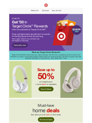 Target - Get $30 in Target Circle Rewards when you join Target Circle 360.