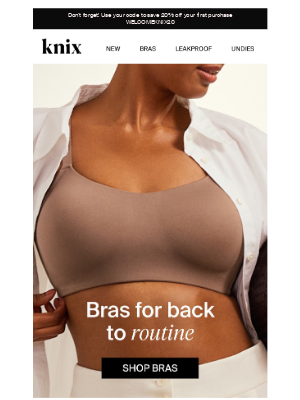 Knix - Get back to routine with better bras, Mary!