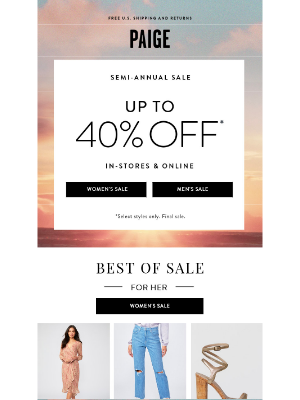 PAIGE - Up to 40% Off Bestselling Styles