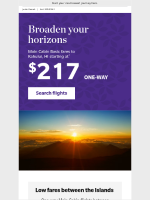 Hawaiian Airlines - Fresh fares gathered just for you