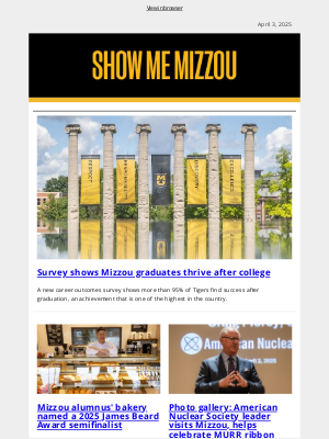 Missouri University - Graduate career success 2024; President's Distinguished Lecture; and more