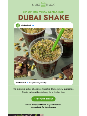 Shake Shack - The Dubai Shake has arrived!