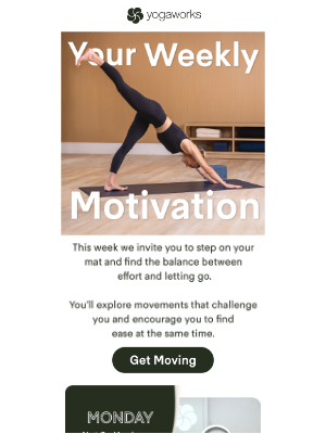 YogaWorks - 💪 Your weekly workout schedule is here