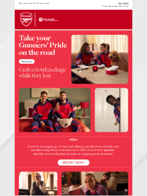 Arsenal - Save 25% on your next getaway