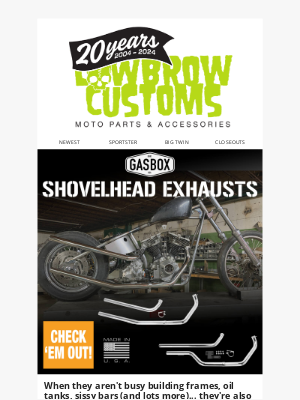 Lowbrow Customs - New Chopper Exhausts from the Gasbox 🏆