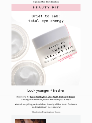 BEAUTY PIE (United Kingdom) - NEW: Super Healthy Skin Eye Energy Cream ✨