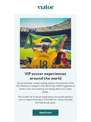 Viator - ⚽️Game on: 10 experiences for soccer fans