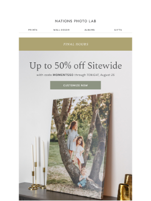 Nations Photo Lab - Final Hours: Up to 50% off Sitewide