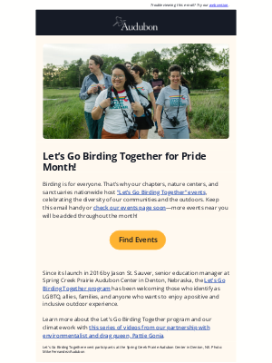 National Audubon Society - It’s June—Let’s Go Birding Together! 🌈