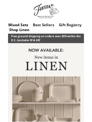 Fiesta Dinnerware - New items in Linen! 🤍