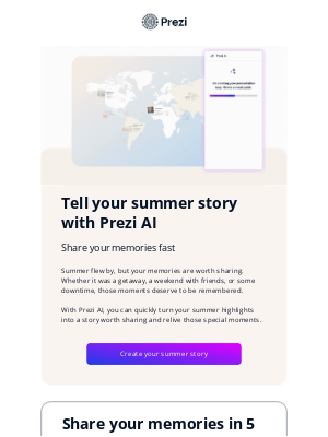 Prezi - Turn your summer memories into a story with Prezi AI