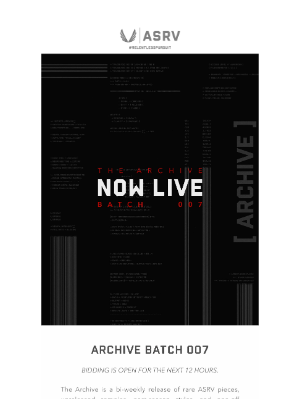 ASRV - NOW LIVE – THE ARCHIVE BATCH #7