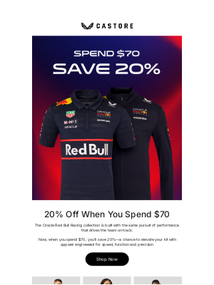 Castore - Shop Now // Oracle Red Bull Racing