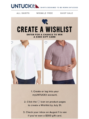 UNTUCKit - Win Your Wishlist!