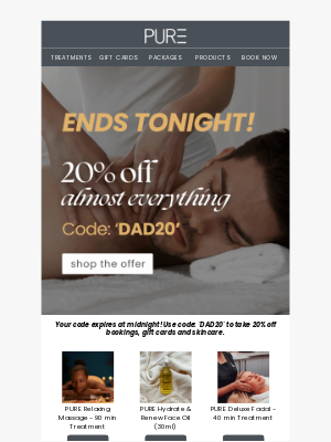 PURE Spa & Beauty - Final Chance for 20% Off + Limited Edition Packages