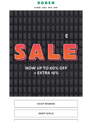 Boden USA - It's hot in here: UP TO 60% OFF + an extra 10%